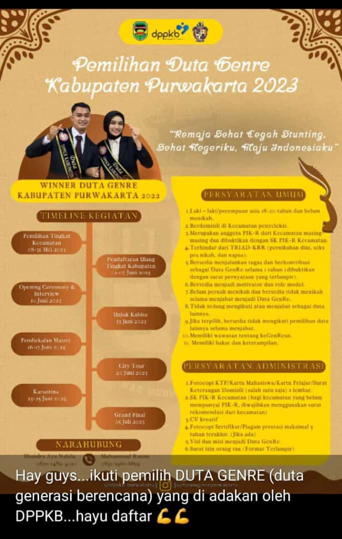 PEMILIHAN DUTA GENRE KABUPATEN PURWAKARTA